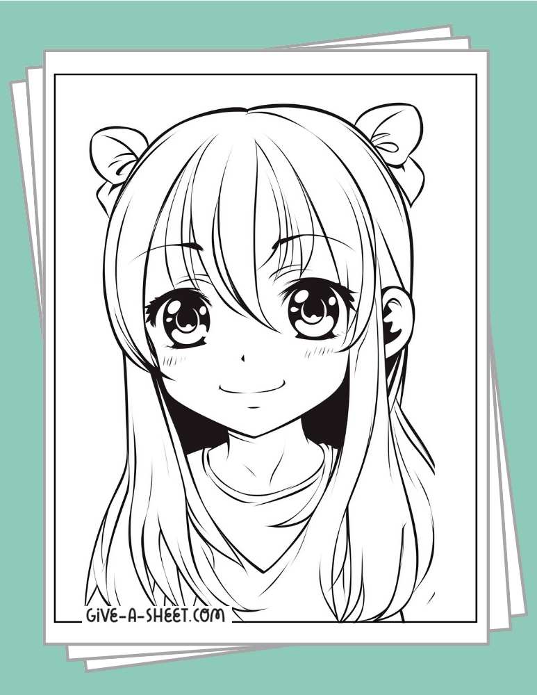 Printable anime girls coloring pages free download.