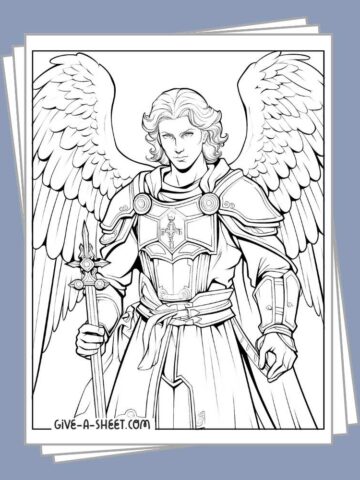 Free archangel coloring pages to download.
