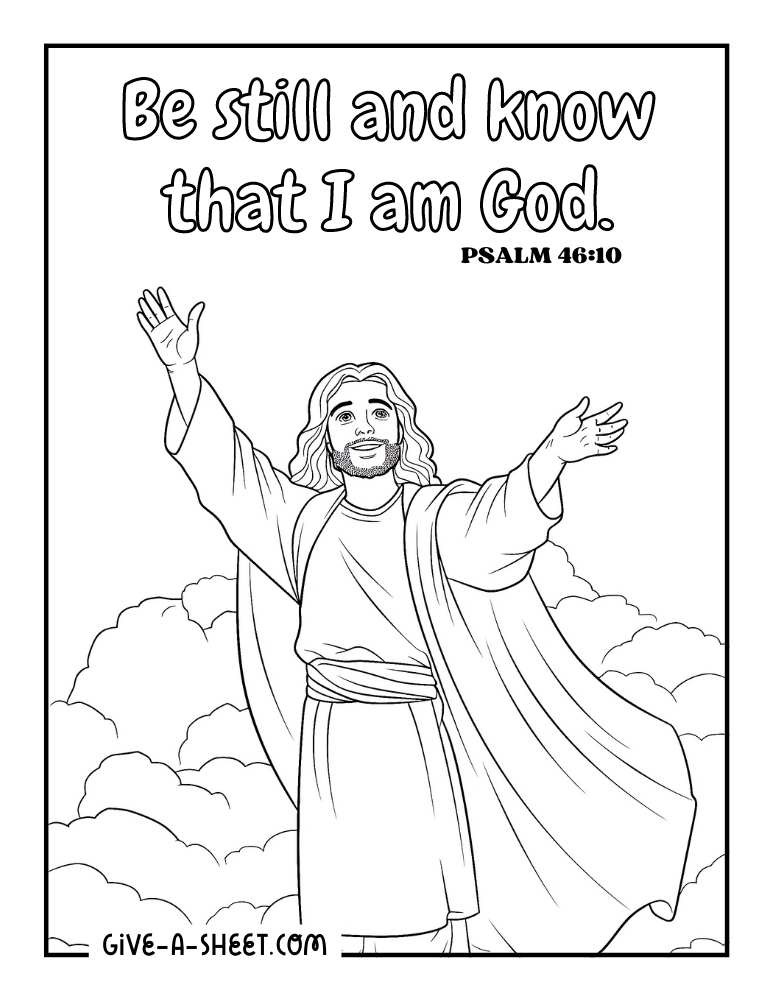 God preaching bible verse coloring page.