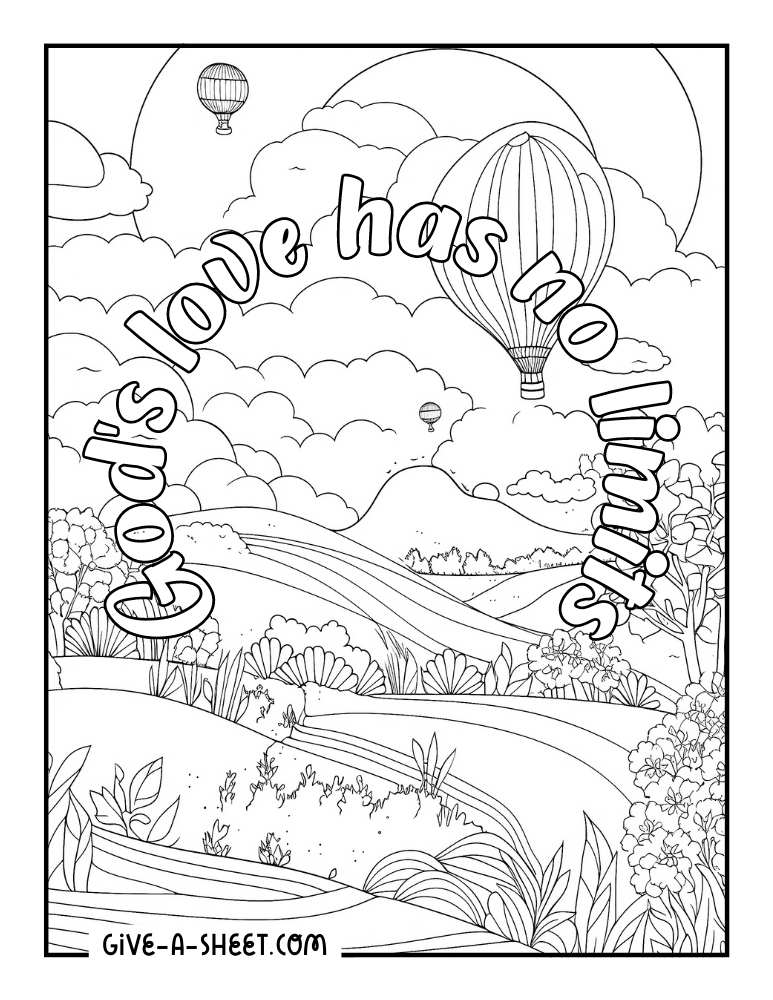 Positive god quote to color in.