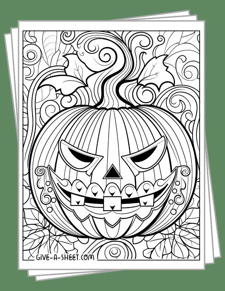 Printable halloween zentangle coloring pages free download.