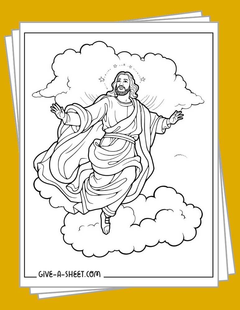 Printable Jesus calming the storm coloring pages.