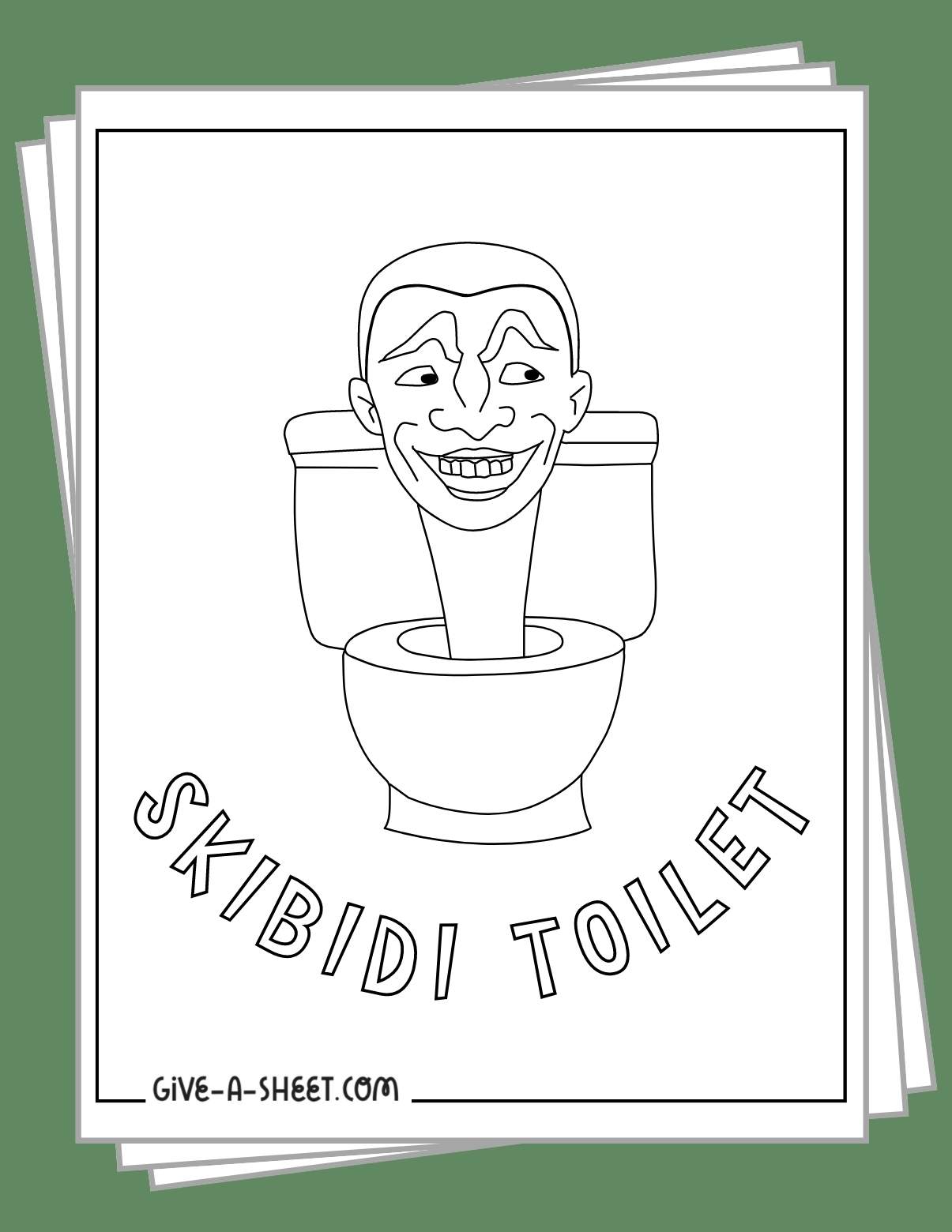 Printable free skibidi toilet coloring pages.