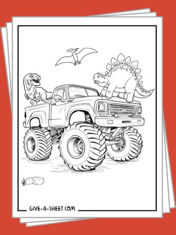 Free printable monster truck coloring pages.