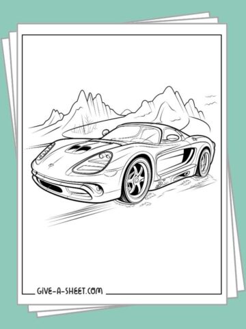 Free printable car coloring pages.