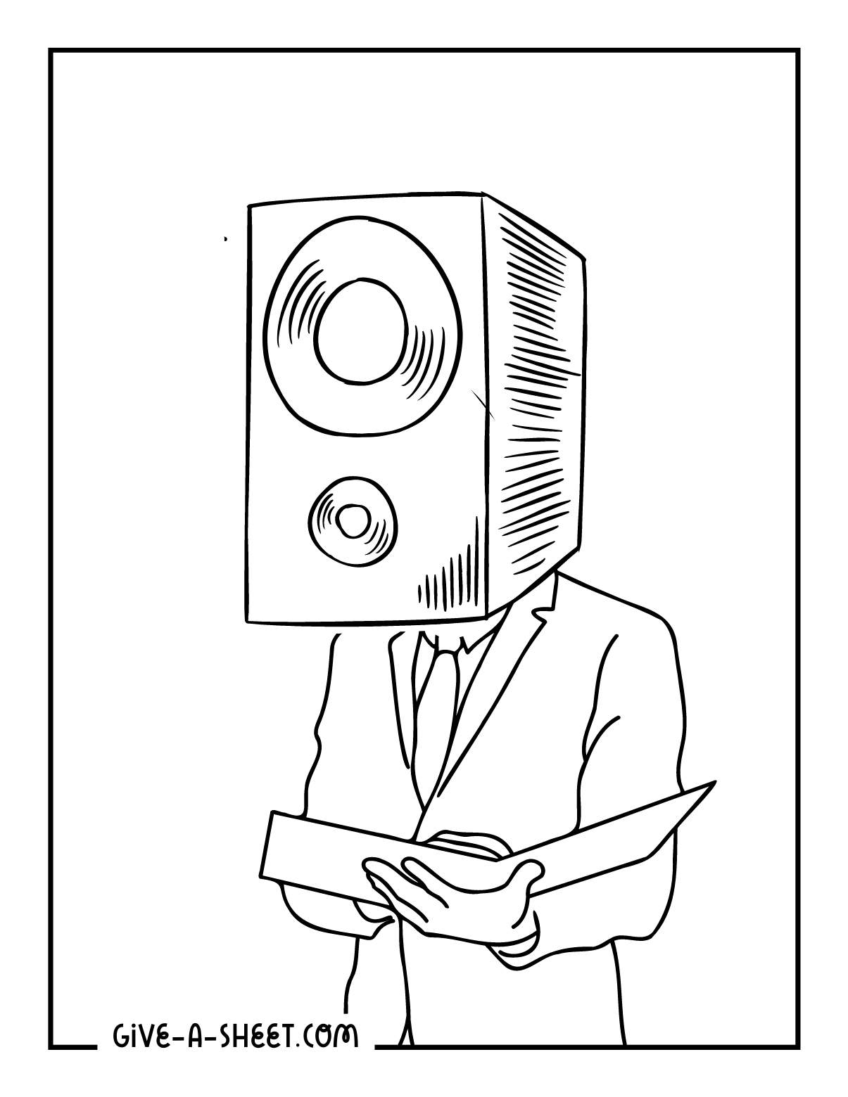 Timbaland titan speakerman toilet coloring sheet.