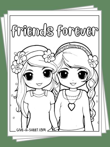 Printable bff coloring pages.