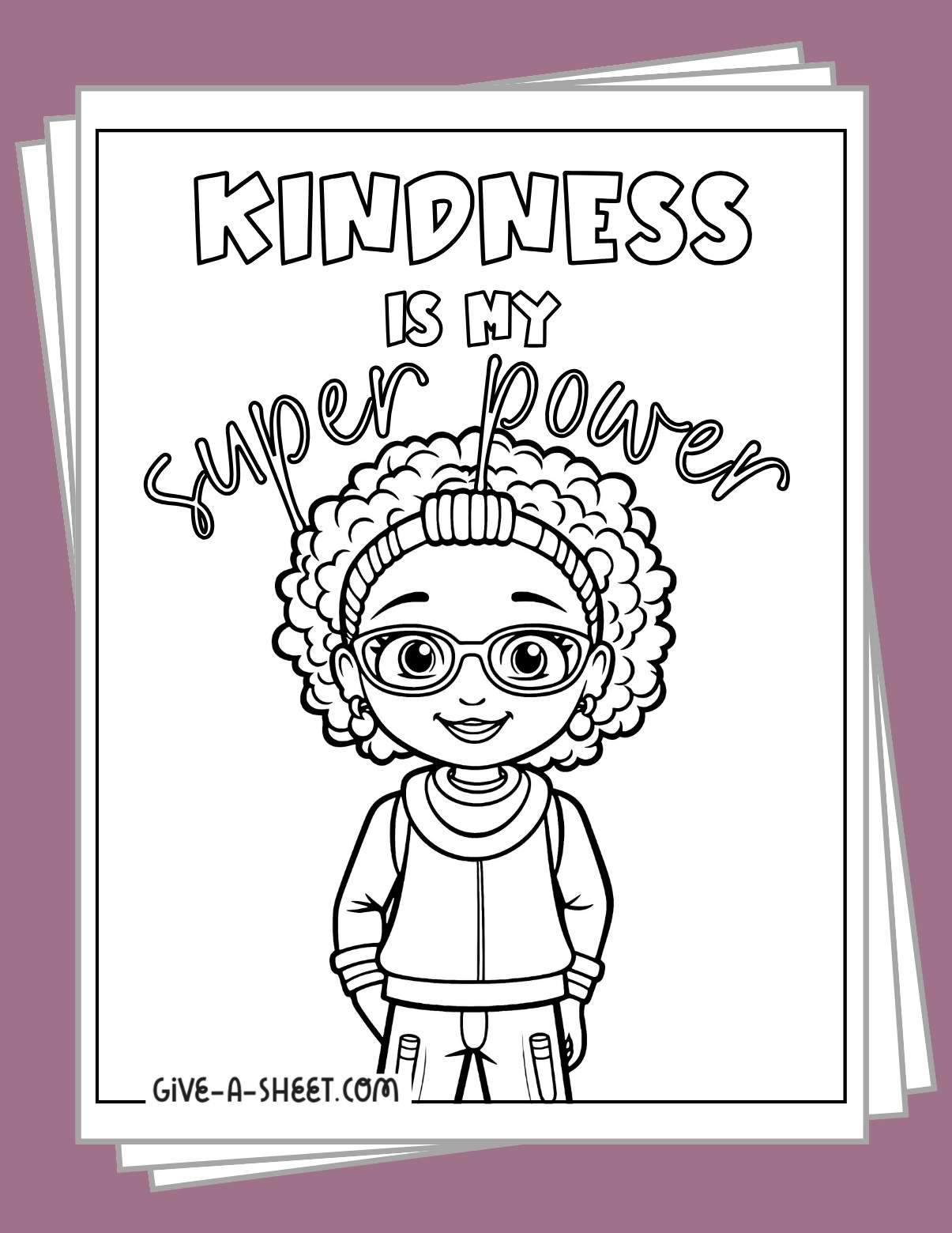 Free kindness coloring pages.