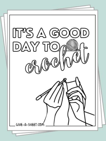 Free printable crochet coloring pages.