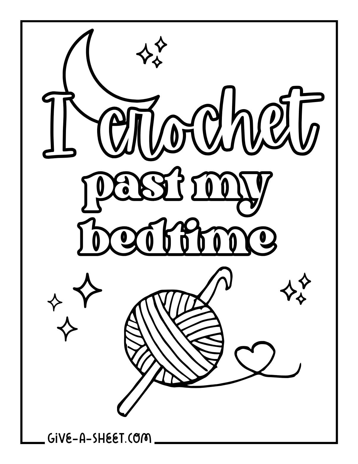Crochet weaving coloring page.