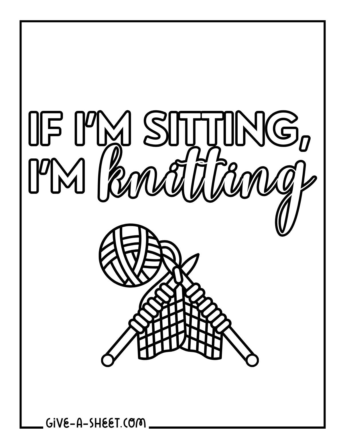 Knitting spool coloring page for kids.
