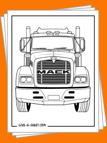 Printable truck coloring pages.