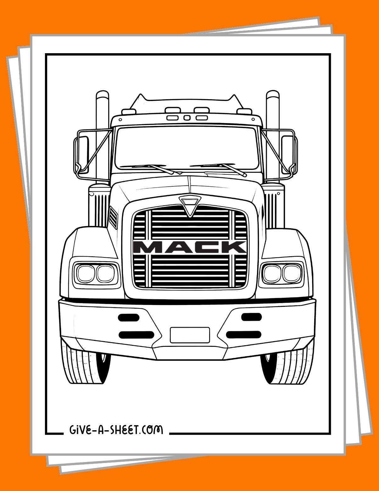 Printable truck coloring pages.
