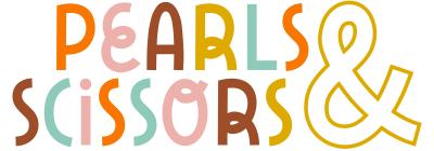 PearlsAndScissors.com logo.