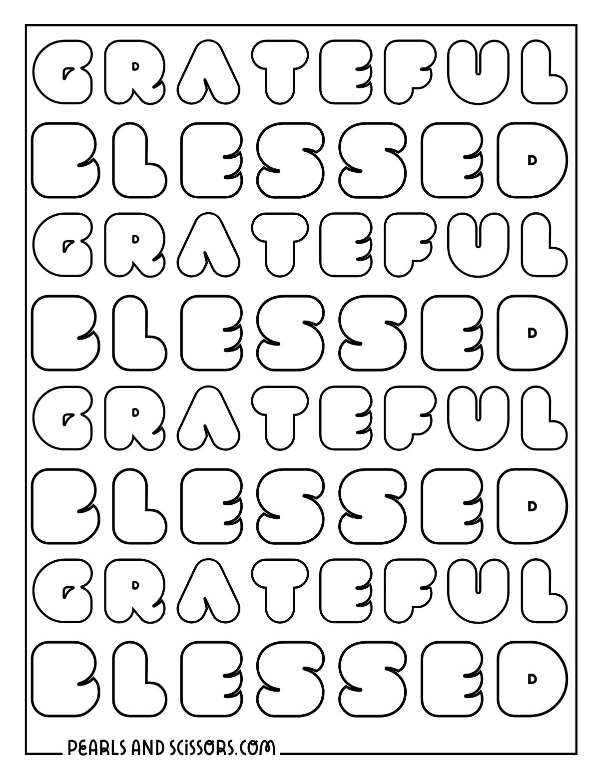 Blessed and grateful thanksgiving printables to color.