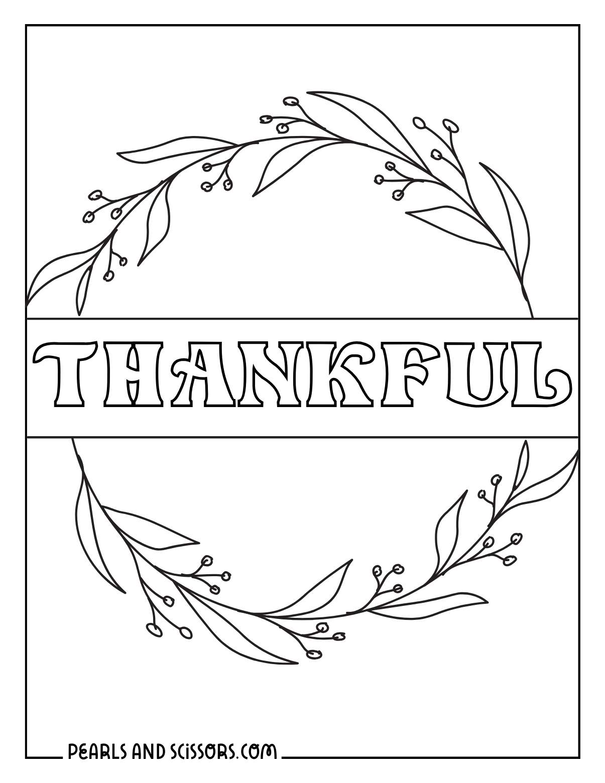 Simple thankful free printable coloring pages.